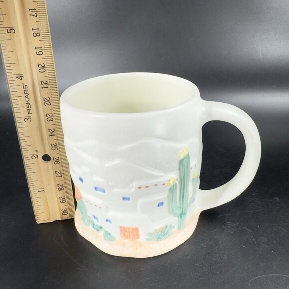 Otagiri Southwest Mug Cup Curtis Swann Embossed Sculpted Pueblo Home Single Mug - Picture 3 of 11